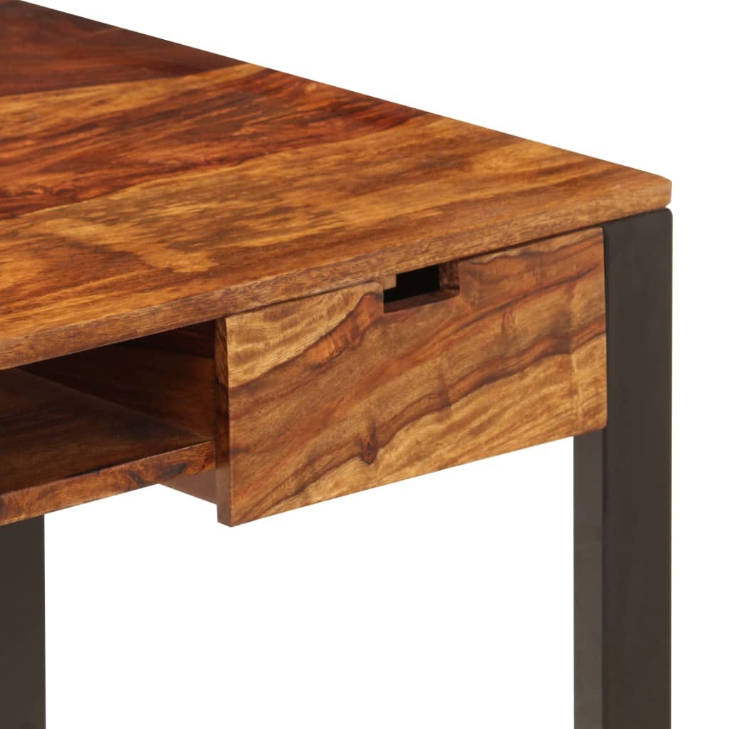 Desk 110x55x78 cm Solid Sheesham Wood and Steel